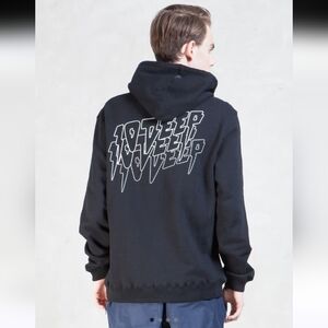 10.Deep Sound & Fury Hoodie Size L Black Streetwear Pullover Graphic Hoodie Y2K